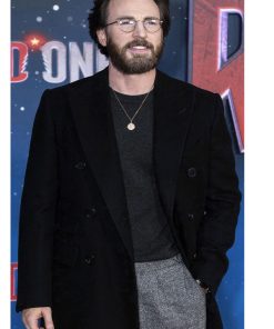 Chris Evans Red One Winter Wool Black Coat Shop now