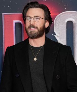 Chris Evans Red One Winter Wool Black Coat Winter Sale