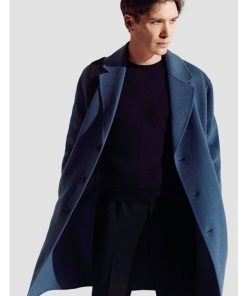 Cillian Murphy Peaky Blinders Blue Wool Coat Free Shipping UK USA Canada