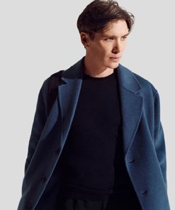 Cillian Murphy Peaky Blinders Blue Wool Coat New Year Sale