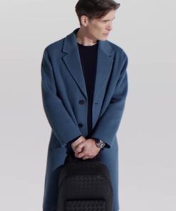 Cillian Murphy Peaky Blinders Blue Wool Coat Winter Sale
