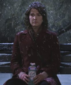 Cobie Smulders How I Met Your Mother Maroon Wool Coat Black Friday Sale