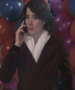Cobie Smulders How I Met Your Mother Maroon Wool Coat Christmas Sale
