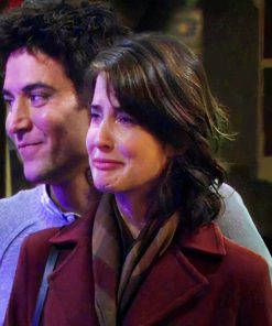 Cobie Smulders How I Met Your Mother Maroon Wool Coat Halloween Costume