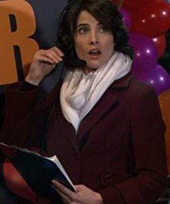 Cobie Smulders How I Met Your Mother Maroon Wool Coat Shop now