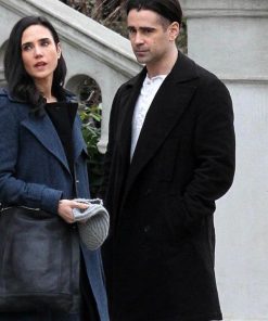 Colin Farrell Double Breasted Black Wool Coat Celebrity Sale
