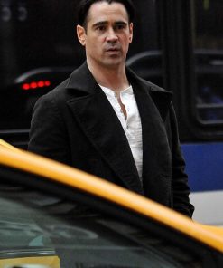 Colin Farrell Double Breasted Black Wool Coat Shop now