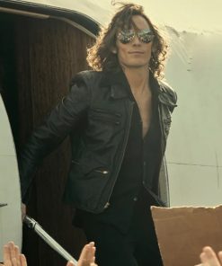 Daisy Jones & The Six Black Leather Jacket