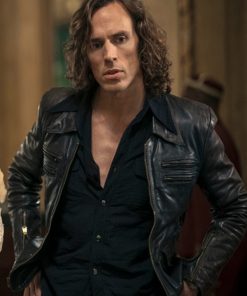 Daisy Jones & The Six Black Leather Jacket Hot Sale