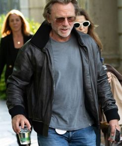 Daniel Craig Black Bomber Leather Jacket