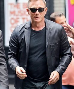 Daniel Craig Layer Cake Black Leather Jacket