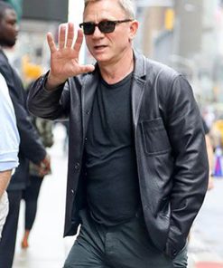 Daniel Craig Layer Cake Black Leather Jacket Sale