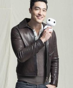 Daniel Henney Big Hero 6 Brown Leather Jacket Black Friday Sale
