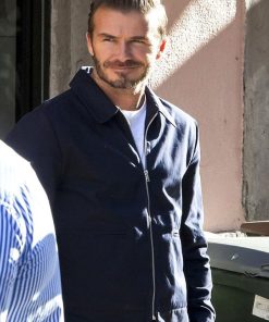 David Beckham Classic Blue Cotton Jacket Shop now