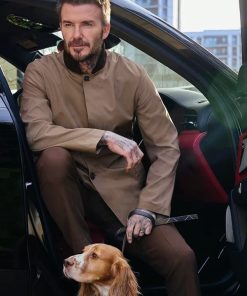 David Beckham Fashion Brown Cotton Jacket Black Friday Sale