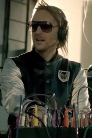 David Guetta Bomber Leather Varsity Jacket Buy now