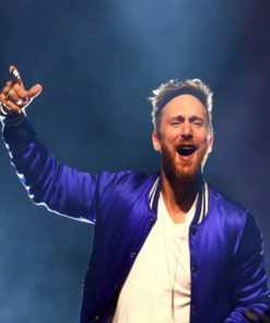 David Guetta Bomber Varsity Satin Jacket Buy now