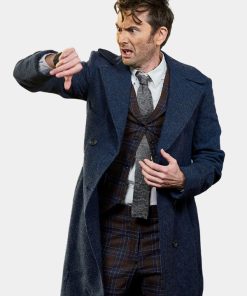 David Tenant Tenth Doctor Who Blue Wool Coat Shop now