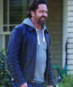 Den Of Thieves 2 Gerard Butler Black Leather Jacket Shop now