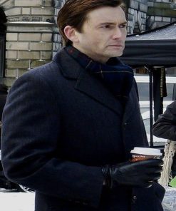 Doctor Who David Tenant Black Wool Coat Black Friday Sale