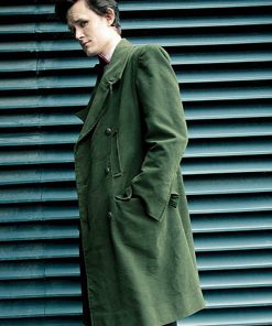 Eleventh Doctor Matt Smith Doctor Who Green Wool Coat Black Friday Sale