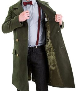 Eleventh Doctor Matt Smith Doctor Who Green Wool Coat Hot Sale