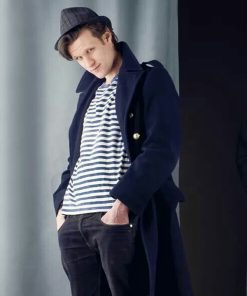 Eleventh Doctor Who Matt Smith Blue Wool Coat Gifts For Him