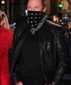 Elon Musk Biker Black Leather Jacket