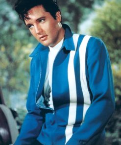 Elvis Presley Speedway Blue Cotton Jacket
