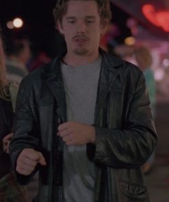 Ethan Hawke Before Sunrise Black Leather Jacket Black Friday Sale
