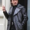 Ewan McGregor Halston Vintage Black Leather Coat