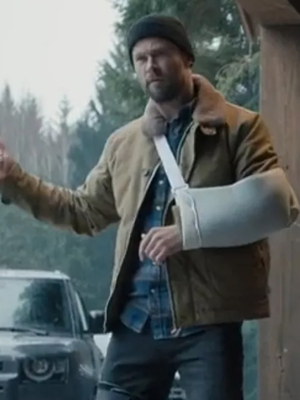 Extraction 2 Chris Hemsworth Brown Cotton Jacket Cyber Monday Sale