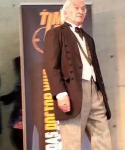 First Doctor Who William Hartnell Black Wool Coat