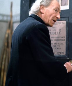First Doctor Who William Hartnell Black Wool Coat Free Shipping Germany France