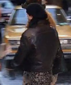 Monica Geller Friends S01 Brown Leather Jacket Free Shipping UK USA Canada