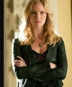The Vampire Diaries Caroline Green Leather Jacket