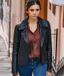 The Vampire Diaries Elena Black Leather Jacket
