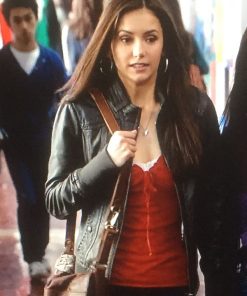 The Vampire Diaries S04 Nina Dobrev Leather Jacket Easter Sale
