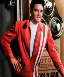 Vintage Cafe Racer Elvis Presley Leather Jacket