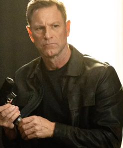 Aaron Eckhart Classified Black Leather Jacket Shop now