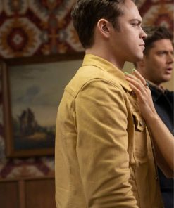 Alexander Calvert Supernatural Brown Cotton Jacket Celebrity Outfits