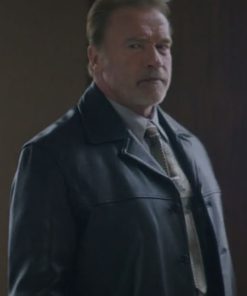 Arnold Schwarzenegger Aftermath Leather Coat Black Friday Sale