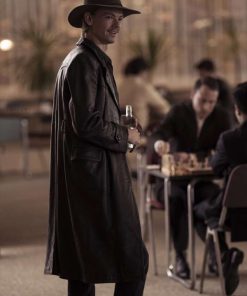 Benny Watts The Queen’s Gambit Black Leather Coat