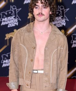 Benson Boone Brown Suede Leather Jacket