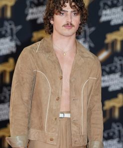 Benson Boone Brown Suede Leather Jacket Sale