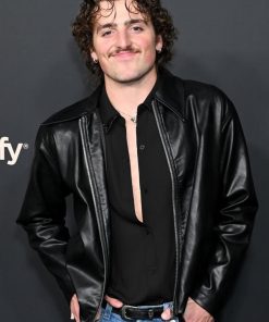 Benson Boone Ghost Town Leather Jacket celebrity Outfits