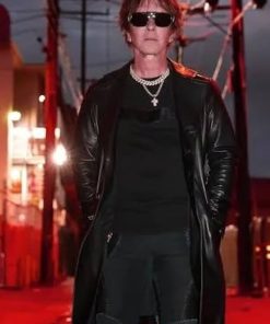 Billy Morrison Project Black Leather Coat Black Friday Sale