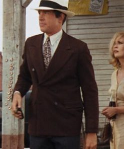 Bonnie and Clyde Barrow Brown Wool Pea Coat