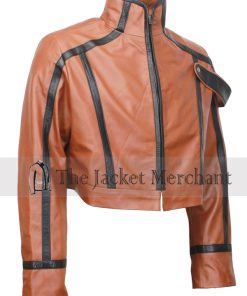 Code Geass Lelouch Lamperouge Brown Leather Jacket Free Shipping UK USA Canada