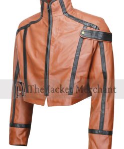 Code Geass Lelouch Lamperouge Brown Leather Jacket Halloween Costume